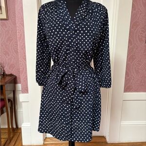 Maeve Navy Polka Dot Dress